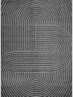 Flachgewebe Outdoor Teppich Santo Plus in Anthrazit