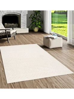 Flachgewebe Teppich Sevilla in Creme