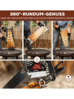 Flammlachshalter 2er Set aus Edelstahl, ca. 16 x 60 x 4 cm (B/H/T)