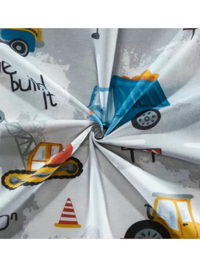 Flanell Kinder-Bettwäsche in grau