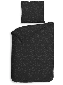 Flanell-Bettwäsche-Set "Alloro" in Anthrazit