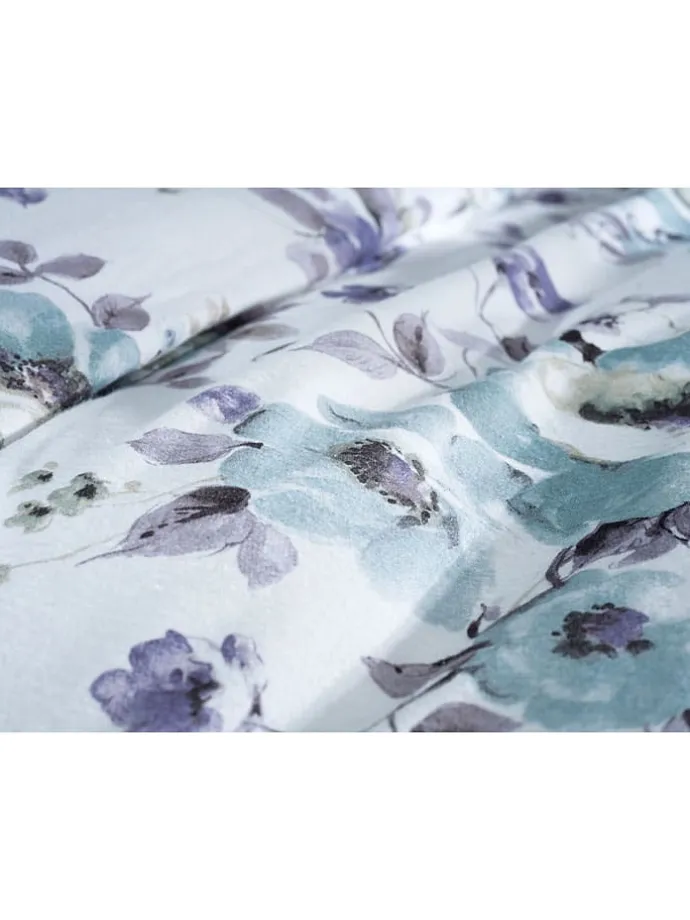 Flanell-Bettwäsche-Set "Celia" in Weiß/ MInt