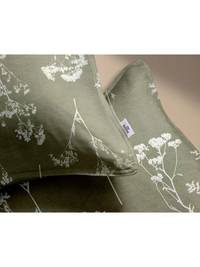 Flanell-Bettwäsche-Set ''Yarrow'' in Grün