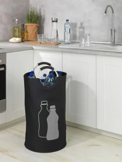 Flaschensammler "Jumbo" in Schwarz - 69 l