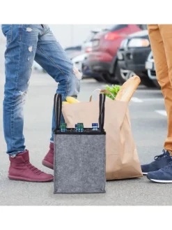 Flaschentasche in Anthrazit