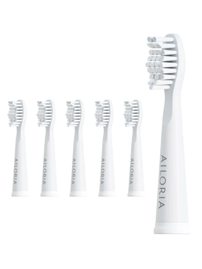 FLASH TRAVEL Ersatzbürstenköpfe 6er Set in weiß