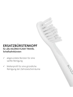 FLASH TRAVEL Ersatzbürstenköpfe 6er Set in weiß