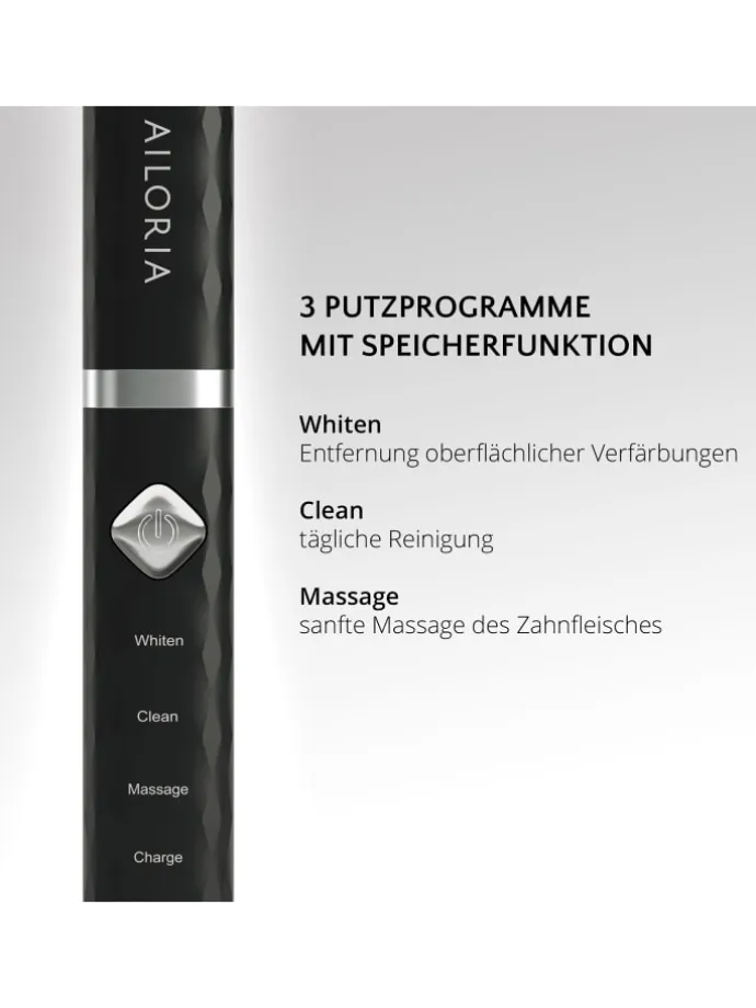 FLASH TRAVEL USB-Schallzahnbürste in schwarz