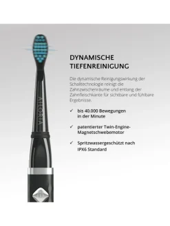 FLASH TRAVEL USB-Schallzahnbürste in schwarz