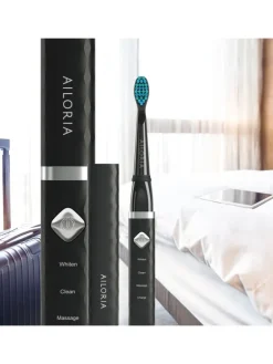 FLASH TRAVEL USB-Schallzahnbürste in schwarz