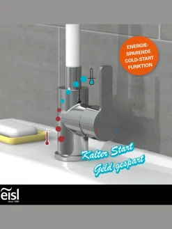 FLEXO Waschtischarmatur, Chrom/Weiß, mit flexiblem Auslauf