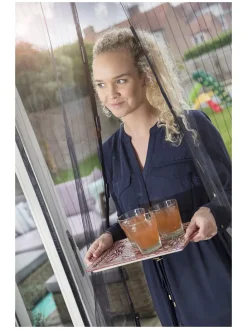 Fliegengitter in Schwarz - (L)210 x (B)100 cm