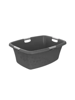 Flowers Wäschewanne 50l mit 4 Griffen, Kunststoff (PP) in Anthrazit