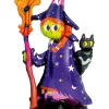 Folienballon "Scary Witch" in Lila/ Hellbraun/ Schwarz - (B)60 x (H)139 cm