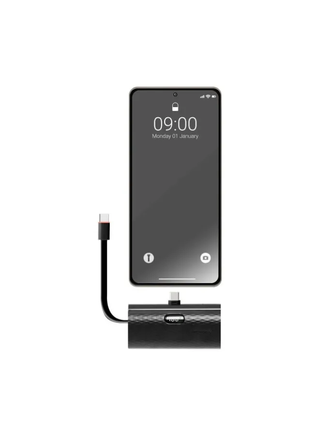 FORCELL Powerbank 5000mAh USB-C PD 20W Schwarz