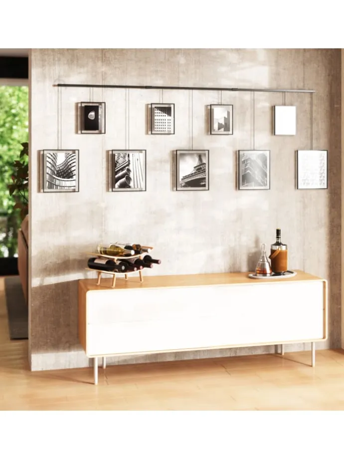 Foto Collage Exhibit schwarz 223 x 4 x 77cm in schwarz