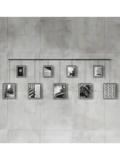 Foto Collage Exhibit schwarz 223 x 4 x 77cm in schwarz