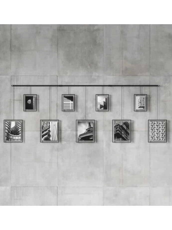 Foto Collage Exhibit schwarz 223 x 4 x 77cm in schwarz