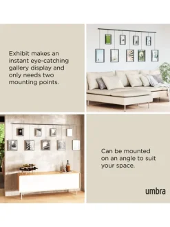 Foto Collage Exhibit schwarz 223 x 4 x 77cm in schwarz