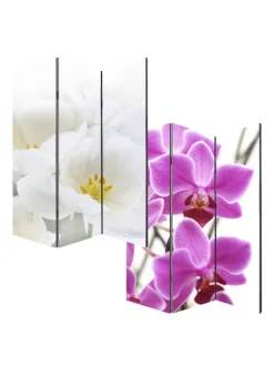 Foto-Paravent Bagheria, 180x120cm, Orchidee