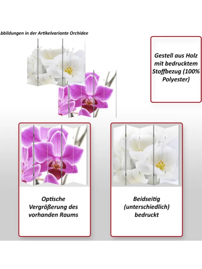 Foto-Paravent Bagheria, 180x200cm, Strand