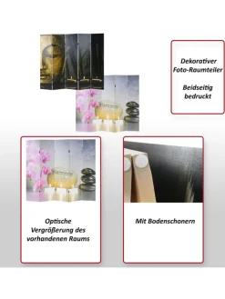 Foto-Paravent Buddha, 180x200 cm