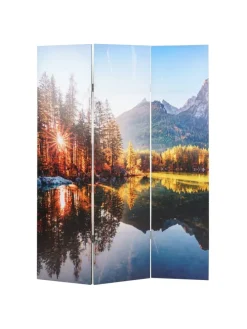 Foto-Paravent mit Schallschutz L55, 180x122cm Waldsee