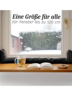 für Fenster bis 120cm - Waschbar - Energiesparend - Extra Lang
