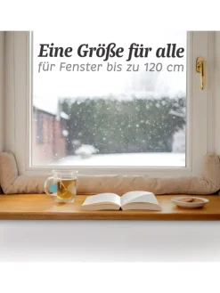 für Fenster bis 120cm - Waschbar - Energiesparend - Extra Lang