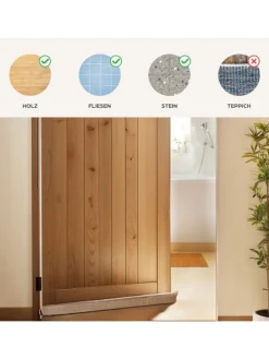 für Türen 70-100cm Waschbarer Stoff - Energiesparend - Stoff - Beige