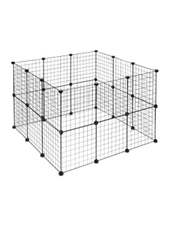 Freilaufgehege in Schwarz - (B)100 x (H)72 x (T)110 cm