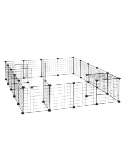 Freilaufgehege in Schwarz - (B)100 x (H)72 x (T)110 cm