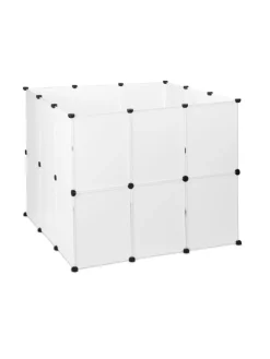 Freilaufgehege in Weiß - (B)110 x (H)92 x (T)110 cm