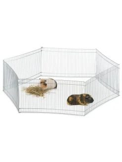 Freilaufgehege Kleintiere in Silber - (H) 27 cm