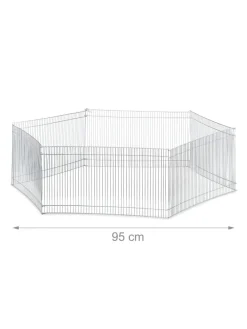 Freilaufgehege Kleintiere in Silber - (H) 27 cm