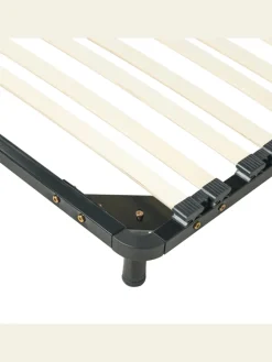 Freistehender Lattenrost COMBOURG in Schwarz - (W) 140 x (H) 18 x (L) 197 cm