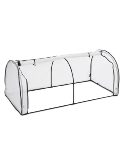 Frühbeet in Weiß/ Schwarz - (B)100 x (H)80 x (T)200 cm