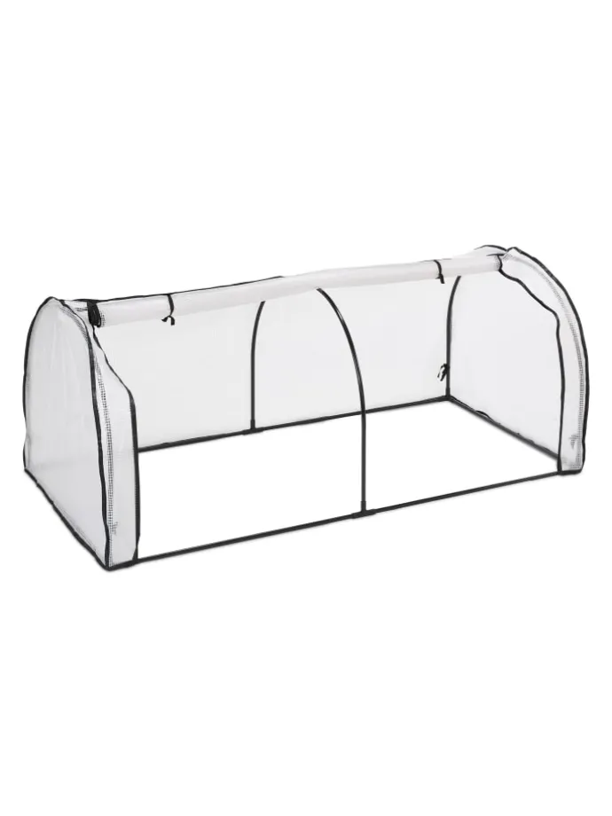 Frühbeet in Weiß/ Schwarz - (B)100 x (H)80 x (T)200 cm