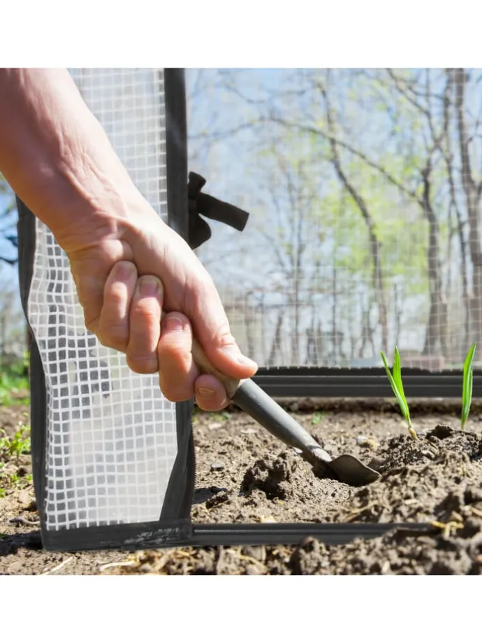 Frühbeet in Weiß/ Schwarz - (B)100 x (H)80 x (T)200 cm