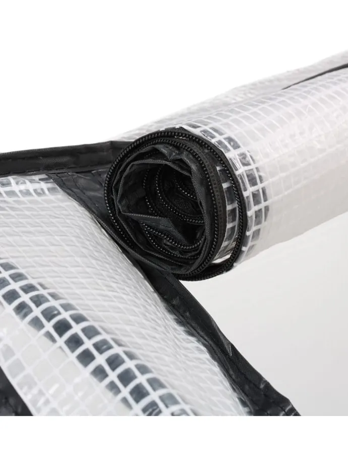 Frühbeet in Weiß/ Schwarz - (B)100 x (H)80 x (T)200 cm