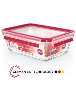 Frischhaltedose "Clip & Close" in Rot - 800 ml