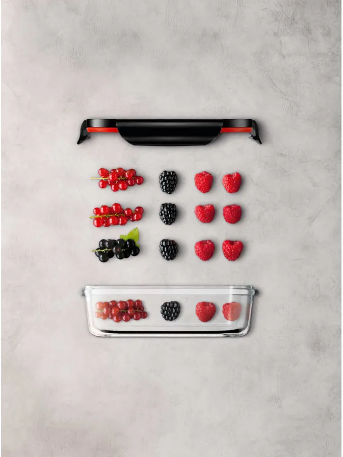 Frischhaltedose "Storio" in Transparent/ Schwarz - 750 ml