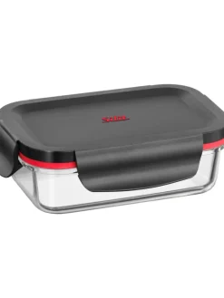 Frischhaltedose "Storio" in Anthrazit/ Rot - (L)15 x (B)10 cm