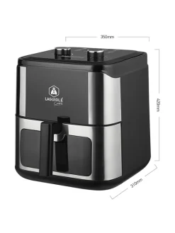 Fritteuse in Schwarz/ Silber - 8 l