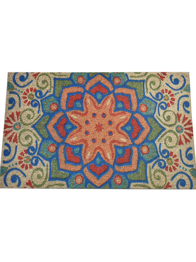 Fußmatte "Aura" in Blau/ Creme