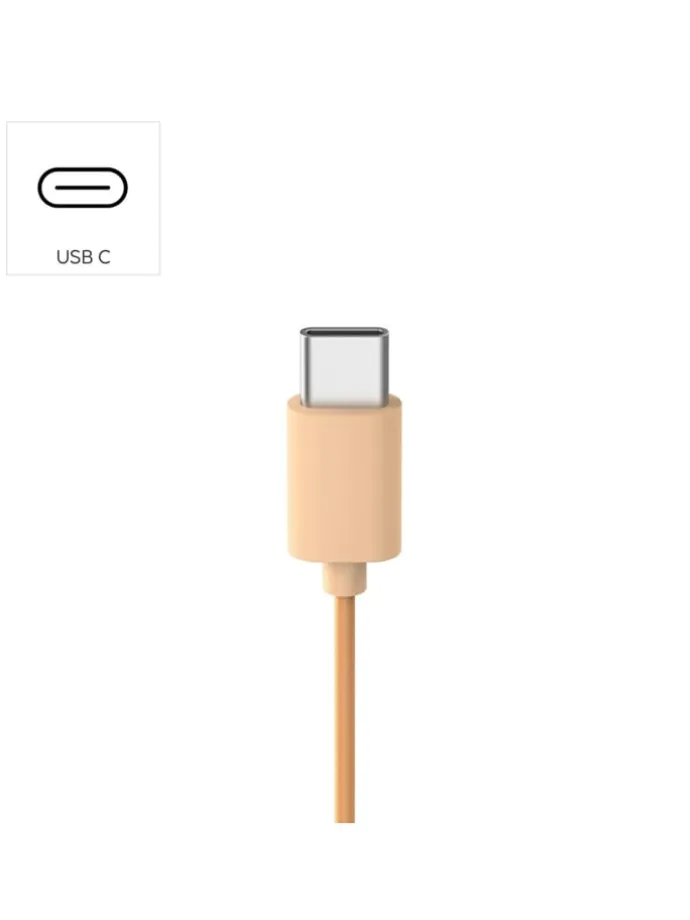 Fun C, On-Ear,USB-C, Orange in Orange