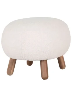 Fußstütze "Savona" in Weiß/ Hellbraun - (B)50 x (H)37 x (T)60 cm