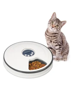 Futterautomat Katze in Weiß/ Grau