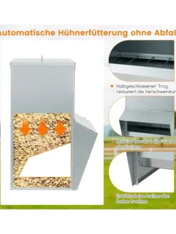 Futterautomat 35x35x54,5cm in Silber