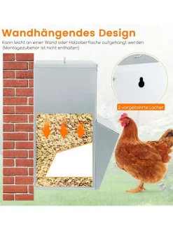 Futterautomat 35x35x54,5cm in Silber